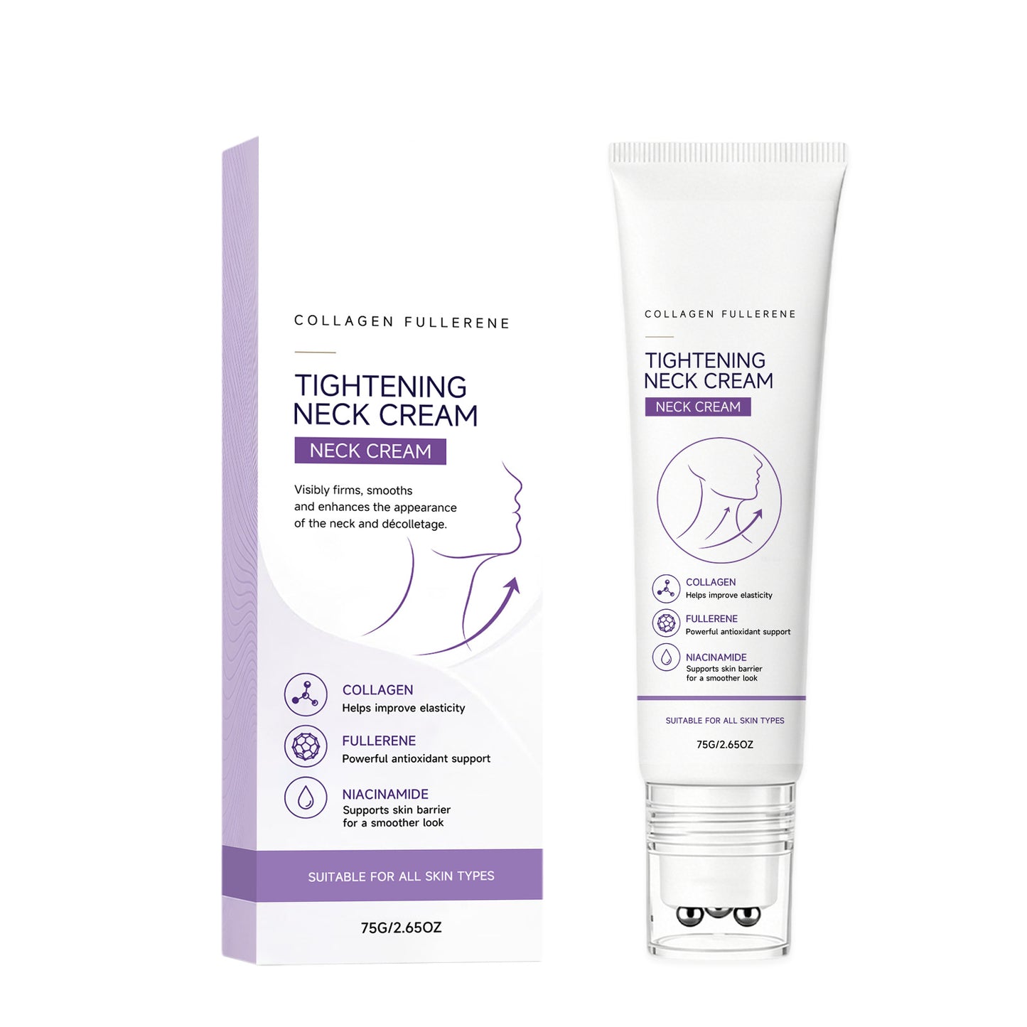 Collagen Moisturizing Neck Cream – Daily facial and neck skincare for soft, smooth, and hydrated skin with a refreshing, silky texture ideal for massage.-JXX