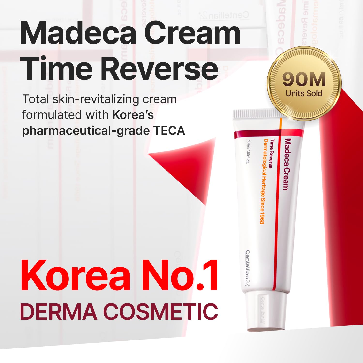 TECA Centella Asiatica Glow Face Cream Moisturizer, Hydrating, Firming, Smoother Even-Looking Skin, Helps Improve Skin Elasticity,Korean Skincare-AJZ