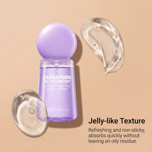 🔥Official Authentic Caviar PDRN Jelly Serum Mist | Hydrating Face Mist, Revitalizing & Radiance Face Spray, Sprayable Hydrogel, Travel Essentials & Self Care Gifts for Women, Korean Skin Care-AJZ