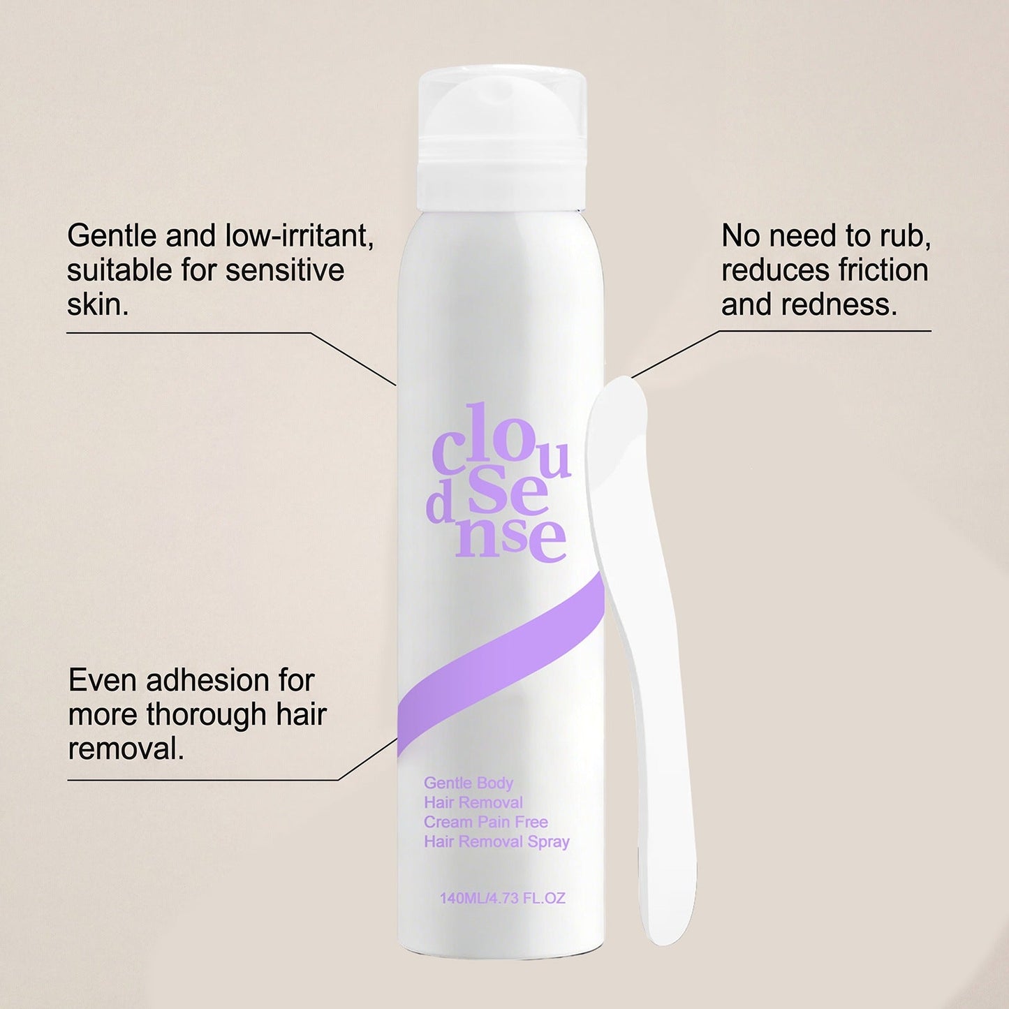 Painless Bikini Hair Removal Cream for Sensitive Skin, Fast-Acting & Gentle Depilatory with Aloe Vera-AJZ
