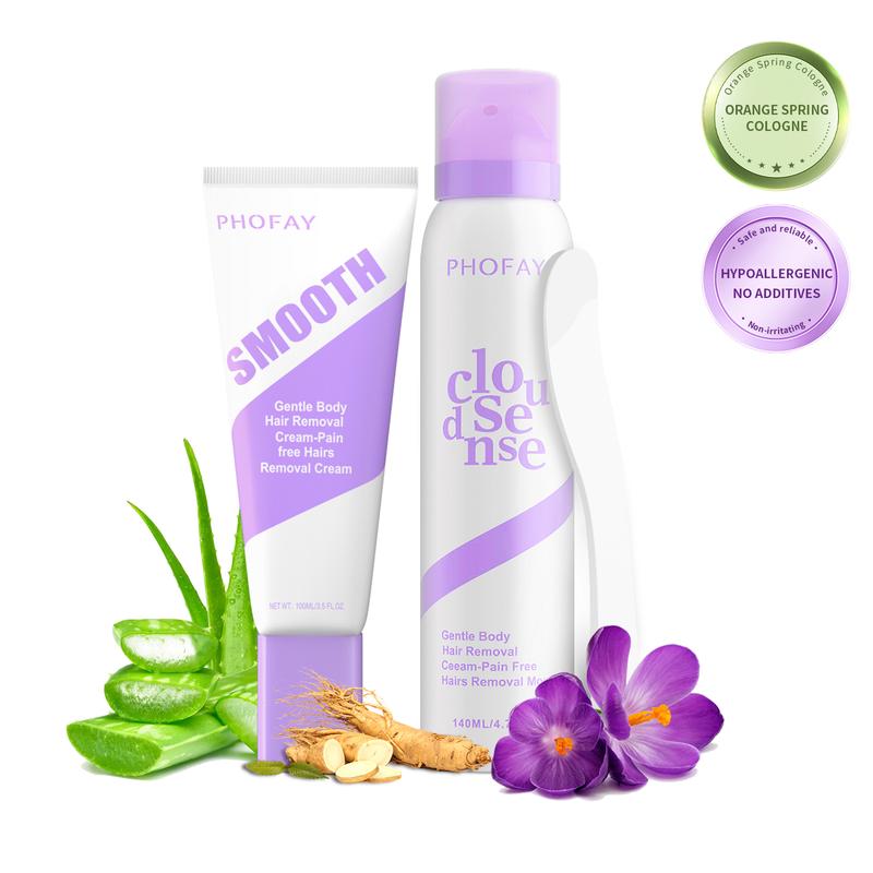 Painless Bikini Hair Removal Cream for Sensitive Skin, Fast-Acting & Gentle Depilatory with Aloe Vera-AJZ