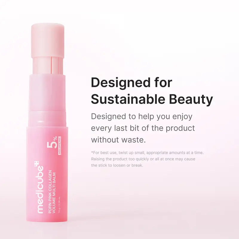 Pink Collagen Volume Multi Balm | All In One Volufiline, PDRN, NAD Stick for Youthful-Looking, Helping Look of Fine Lines, Firming Care, Anti-Aging Care | For Under-Eyes, Neck, Forehead, Smile Lines, Lip Care | Korean Skincare-AJZ