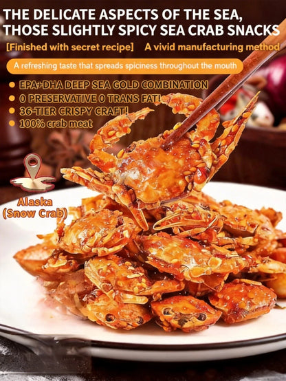 Premium Explosive Crunch Dried Small Crab Treats, Addictive Spicy Seafood Snack for Daily Leisure-LIN