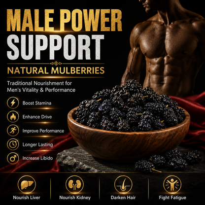 Dried Mulberries – Nourish Liver & Kidney, Darken Hair, Perfect for Night Owls-JXX