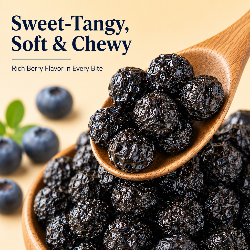 Large Plump Dried Blueberries, Natural Sweet Chewy Fruit Snack-LIN
