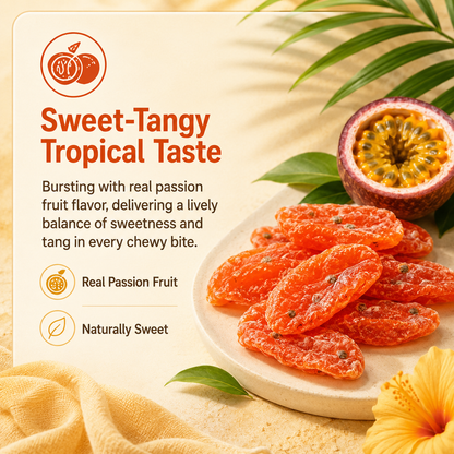 Premium Dried Passion Fruit Soft Chewy Tropical Fruit Snack-LIN